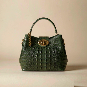 Aurelia Crocodile-Effect Top Handle