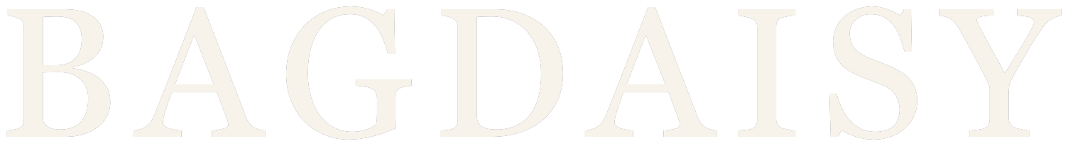 BAGDaisy wordmark in cream white on transparent background